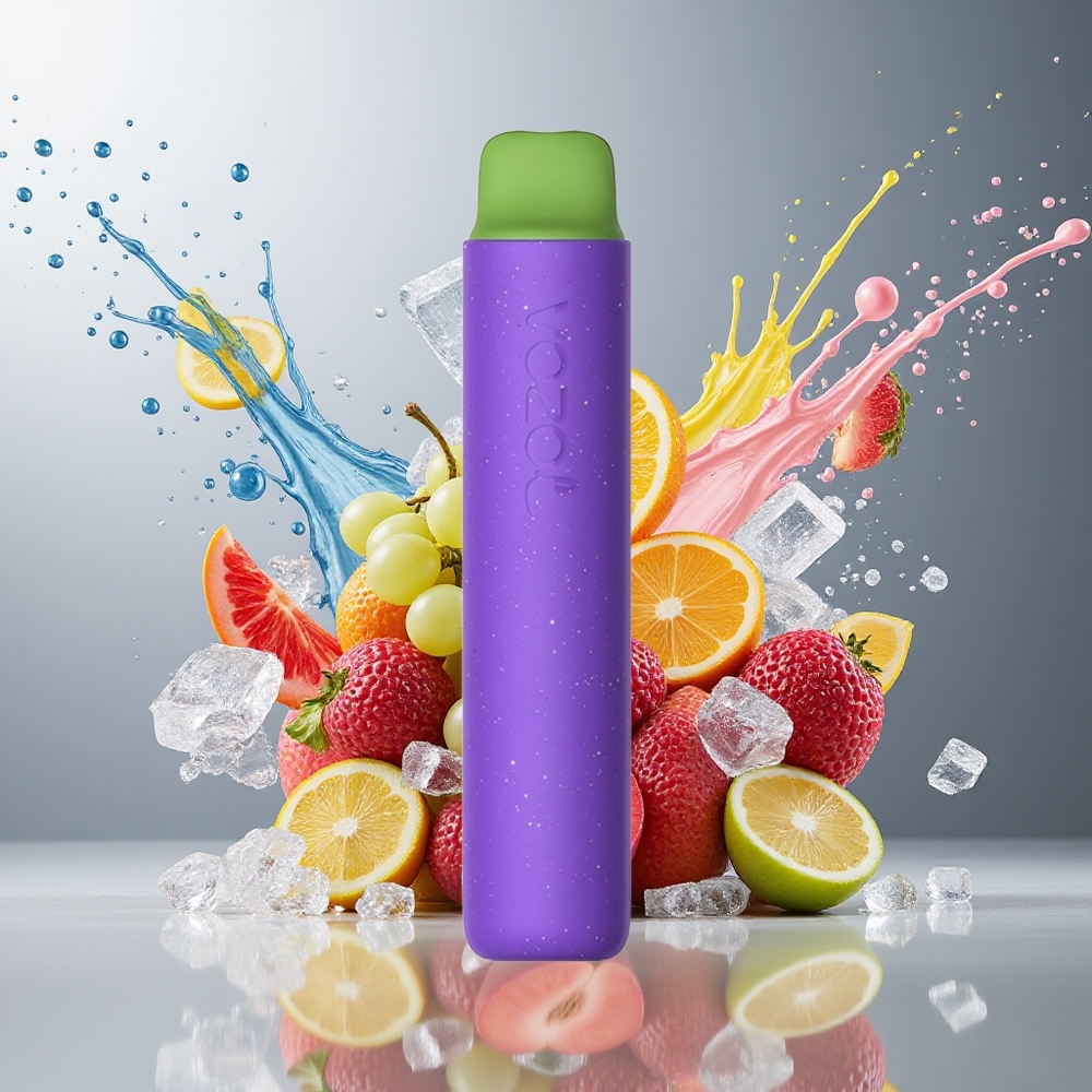 Finland tukku VOZOL STAR 2000 Kertakäyttöinen Vape - 2000 Puffia, 800mAh Akku, Pehmeä Suuosa Viinirypälejäätelö