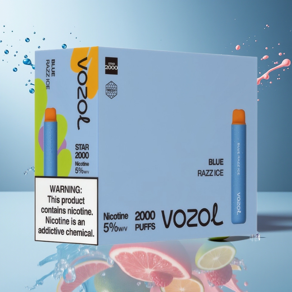 Finland tukku VOZOL STAR 2000 Kertakäyttöinen Vape - 65% PCR-materiaalit, Kompakti muotoilu, Jopa 2000 savutusta
