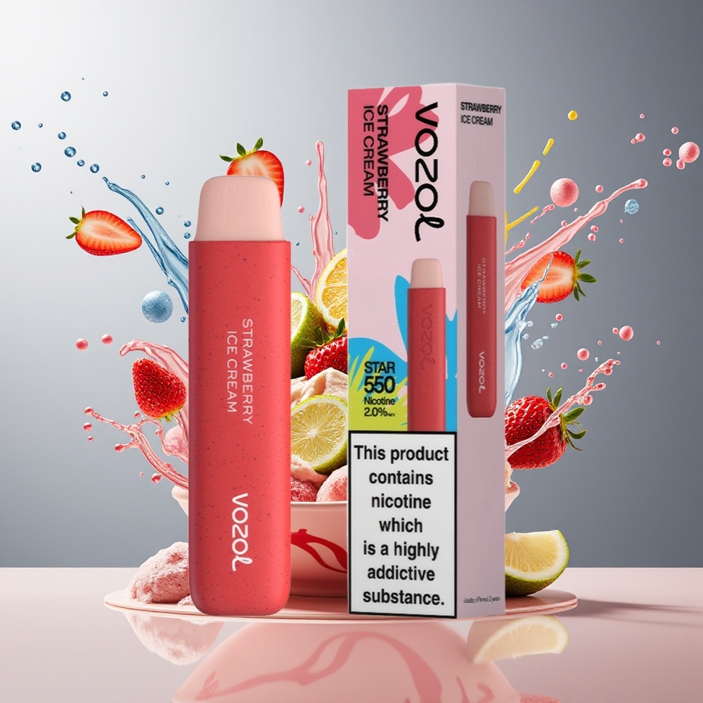 Finland tukku VOZOL STAR 550 Kertakäyttöinen Vape 2ML & 450mAh 20mg/ml Nikotiinia Jopa 550 Puffia