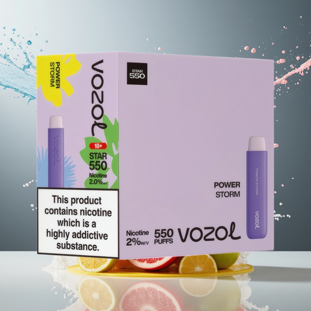 Finland tukku VOZOL STAR 550 Kertakäyttöinen Vape 30% Hajottuvia aineita & Irrotettava akku 550 Puffia