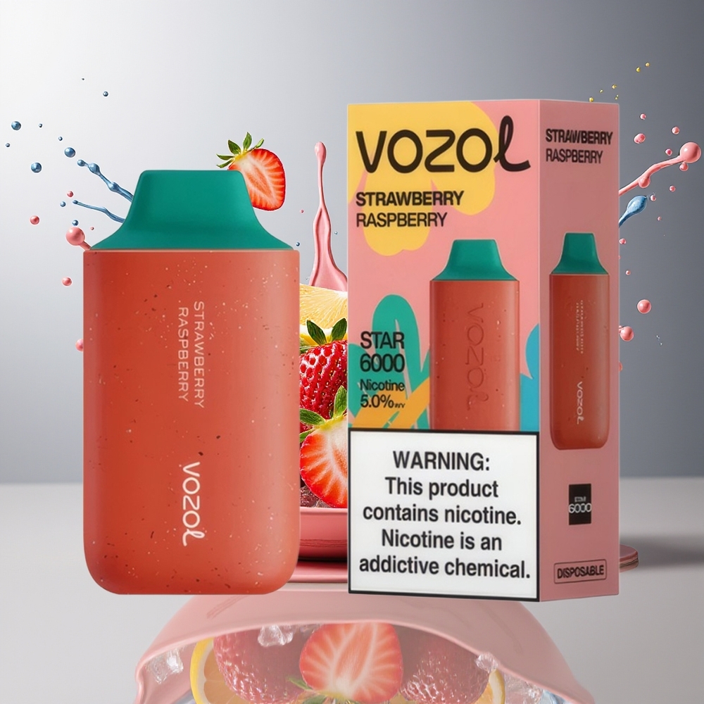 Finland tukku VOZOL STAR 6000 Kertakäyttöinen Vape - 6000 Puffia, 50mg/ml Nikotiinia, Type-C Lataus