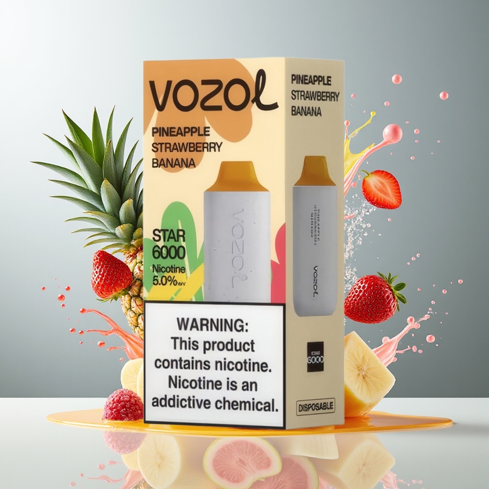 Finland tukku VOZOL STAR 6000 Kertakäyttöinen Vape - 6000 Puffia & 65% PCR-materiaaleja