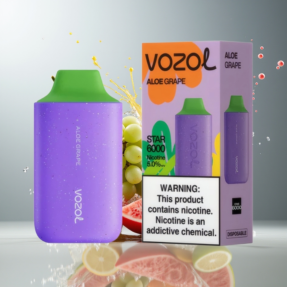 Finland tukku VOZOL STAR 6000 Kertakäyttöinen Vape - 6000 Suudelmaa, 14ML & 500mAh, 65% PCR-materiaaleja