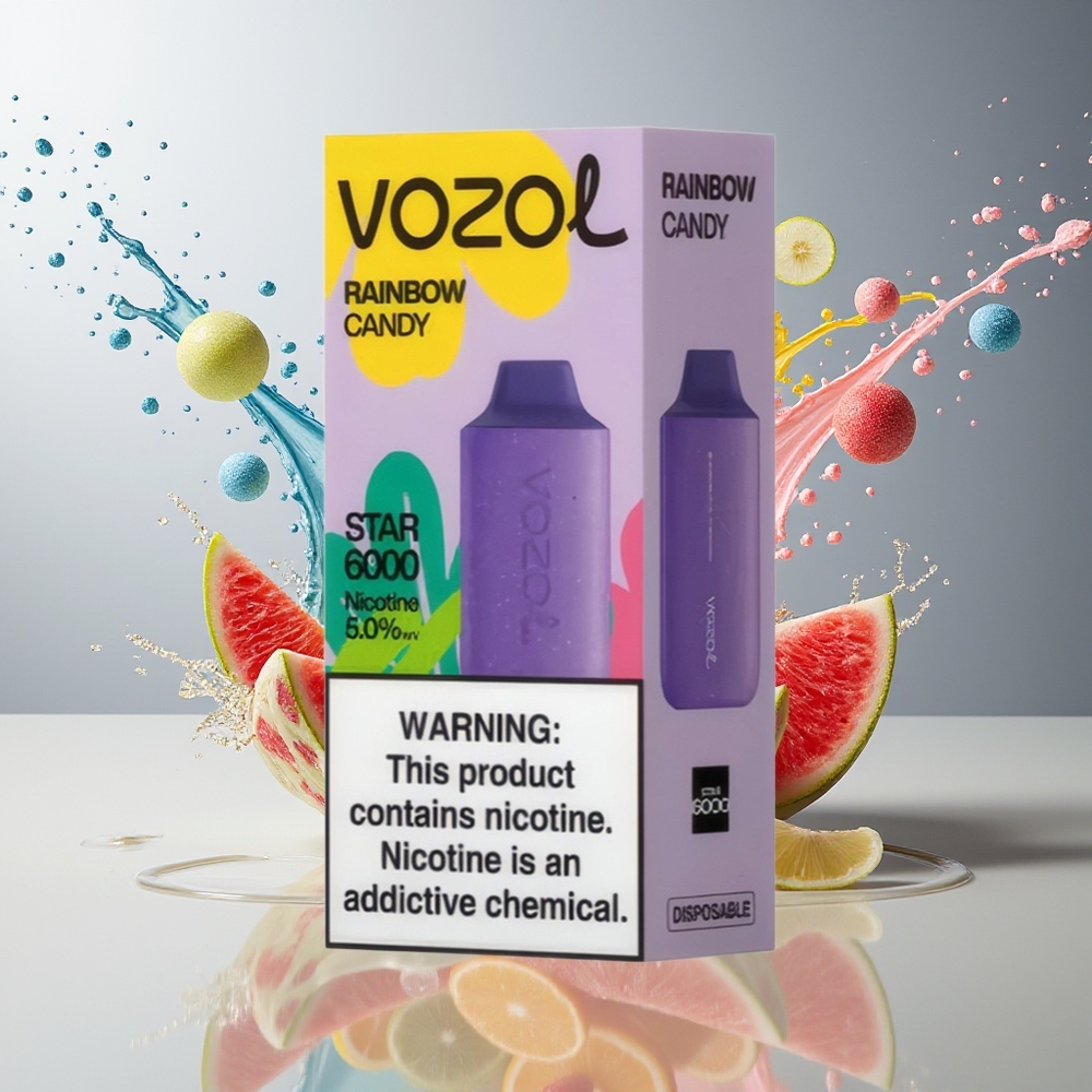 Finland tukku VOZOL STAR 6000 Kertakäyttöinen Vape - 6000 savutusta, 14ML & 500mAh, Type-C -lataus