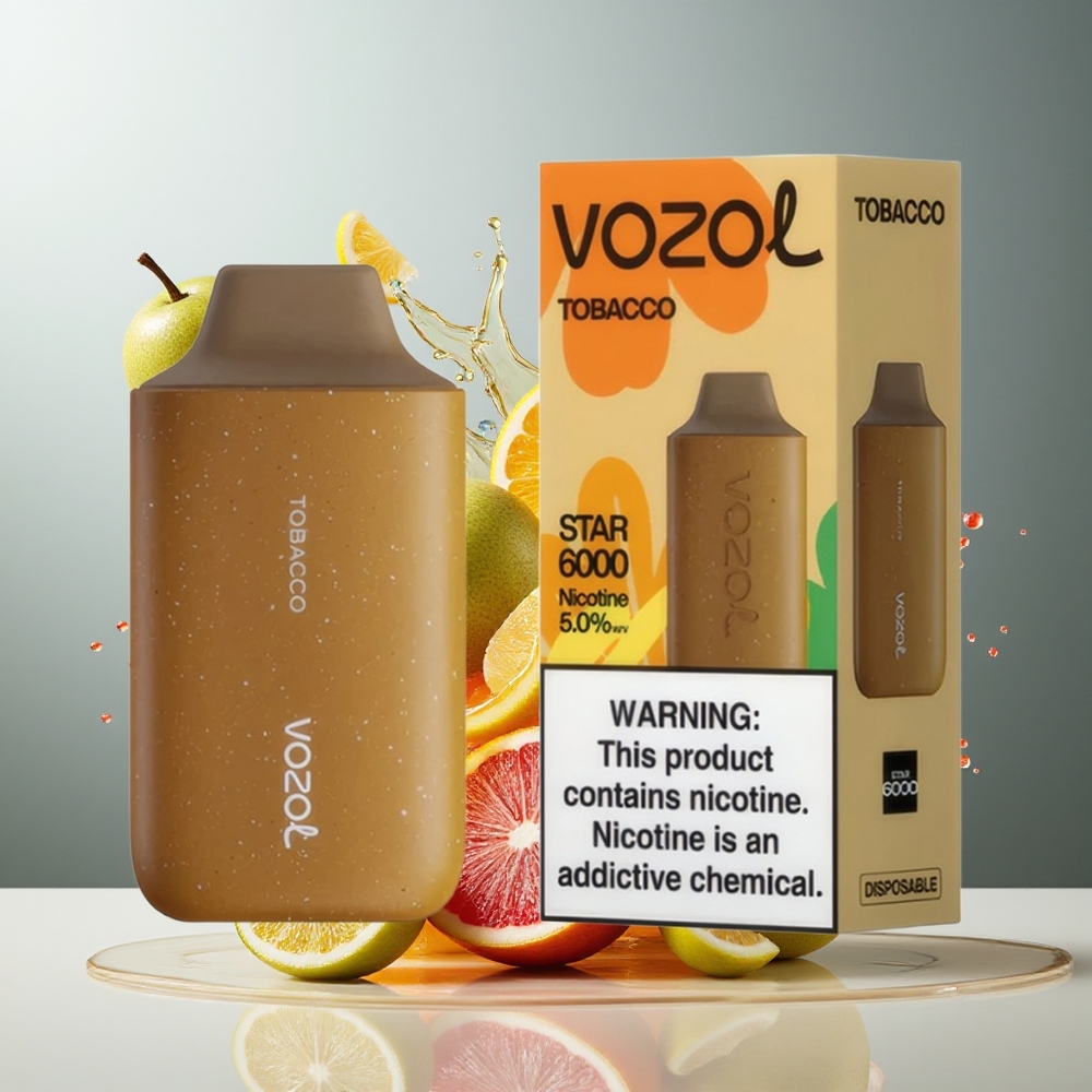 Finland tukku VOZOL STAR 6000 Kertakäyttöinen Vape - 65 % PCR-materiaaleja, 6000 savutusta