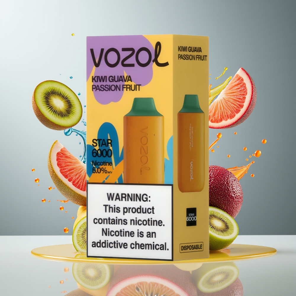 Finland tukku VOZOL STAR 6000 Kertakäyttöinen Vape - 65% PCR-materiaaleja, Type-C-lataus, 6000 savutusta