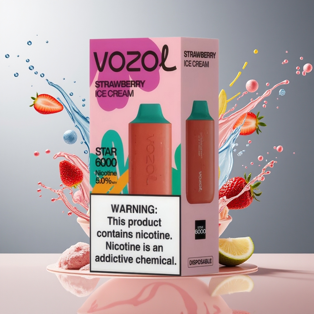 Finland tukku VOZOL STAR 6000 Kertakäyttöinen Vape - 65% PCR-materiaaleja, Type-C-lataus, 6000 savutusta