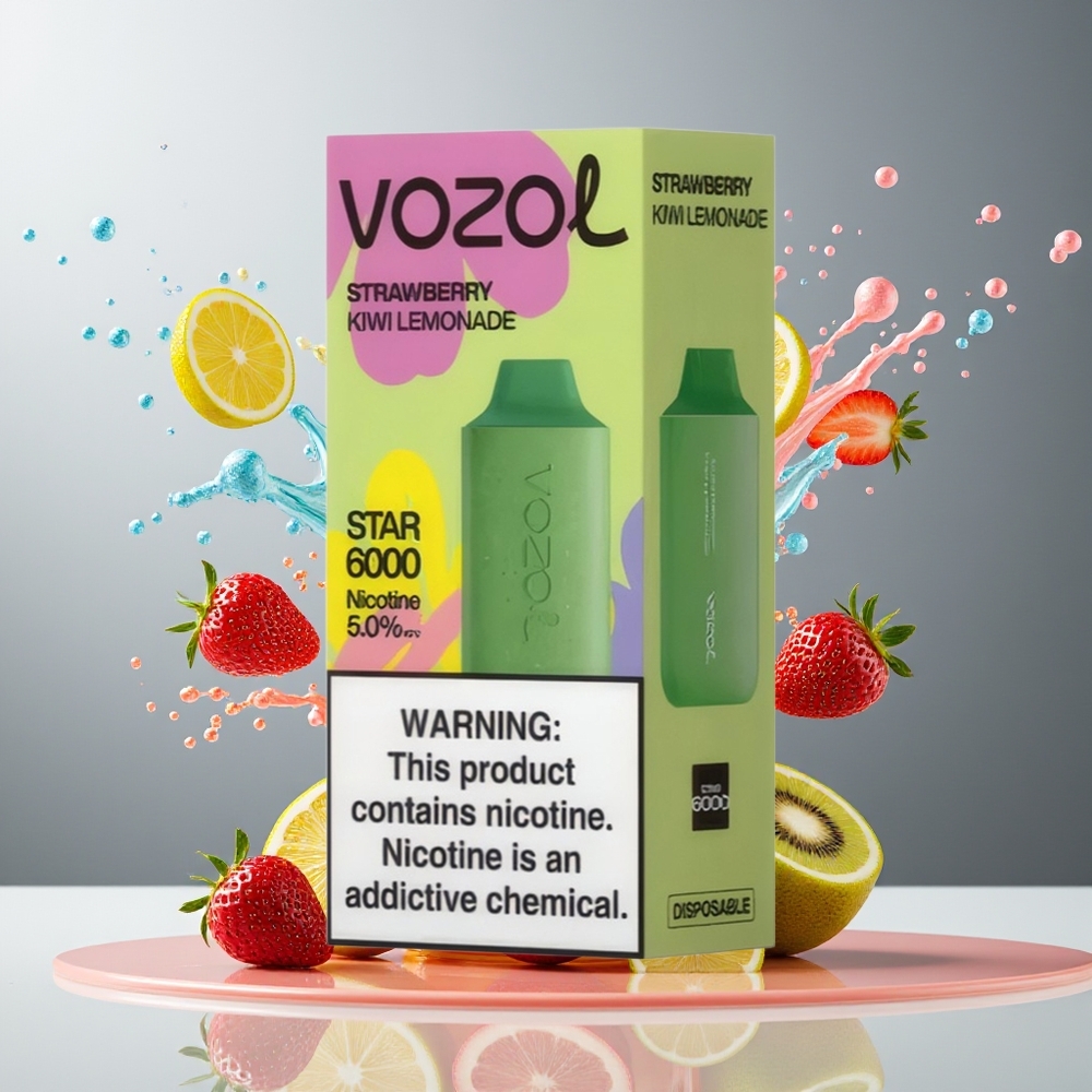 Finland tukku VOZOL STAR 6000 Kertakäyttöinen Vape - 65% PCR-materiaaleja, Typpi-C-lataus, Jopa 6000 savutusta