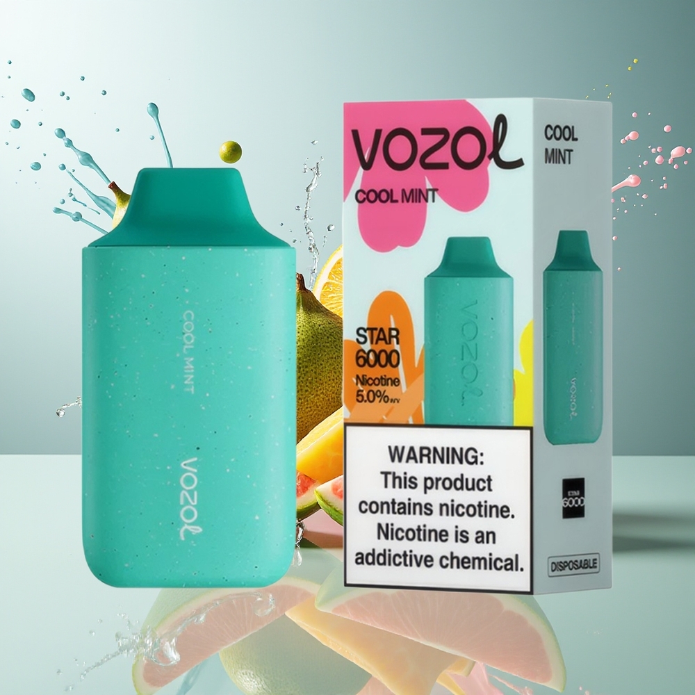 Finland tukku VOZOL STAR 6000 Kertakäyttöinen Vape - 65 % PCR-materiaalia, Type-C-lataus, 6000 savutusta