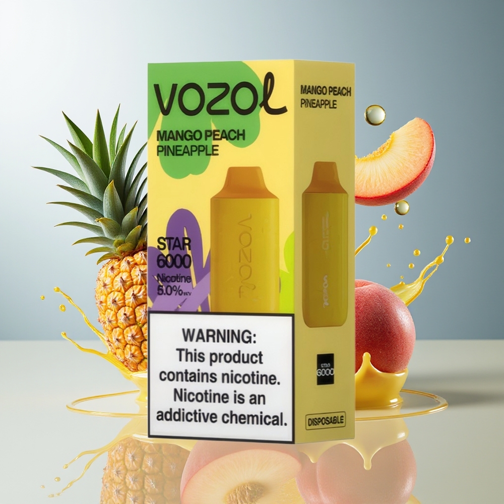Finland tukku VOZOL STAR 6000 Kertakäyttöinen Vape - 65 % PCR-materiaalia, Tyyppi-C-lataus, 6000 savutusta