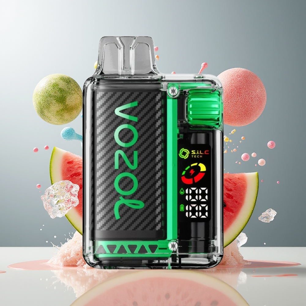 Finland tukku VOZOL Vista 20000 Puffs 650mAh Ladattava Akku 2% Nikotiinia OLED Näyttö Vesimelonipurukumi