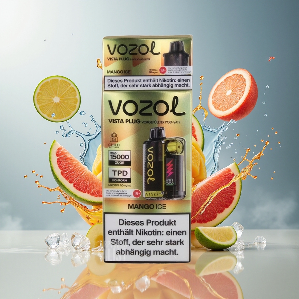 Finland tukku VOZOL VISTA PLUG 6000/10000 Kertakäyttöinen Vape - 26 Herkullista Makua, 650mAh Akku