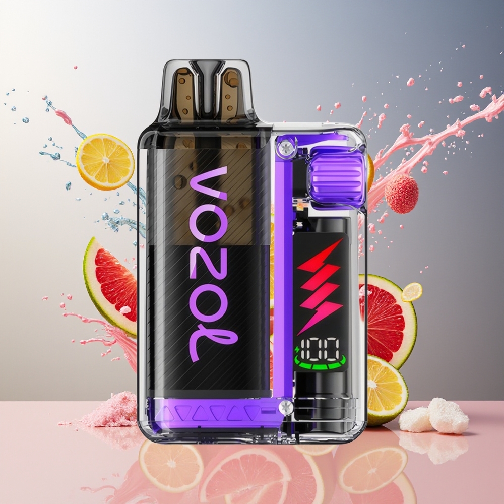 Finland tukku VOZOL VISTA PLUG 6000/10000 Kertakäyttöinen Vape - 26 Herkullista Makua, 650mAh Akku Vaaleanpunainen Limonadi